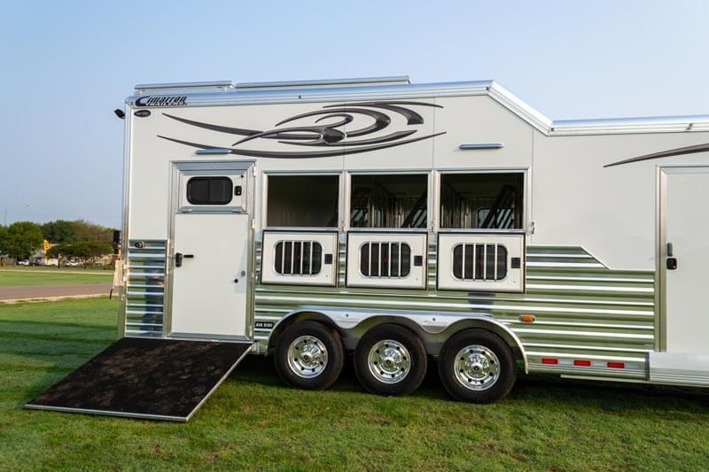 A Norstar trailer in a field